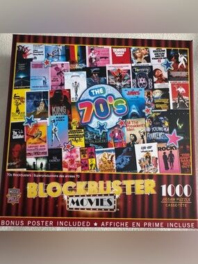 Iconic Blockbuster Movie Posters 70's 1000pc Jigsaw Puzzle